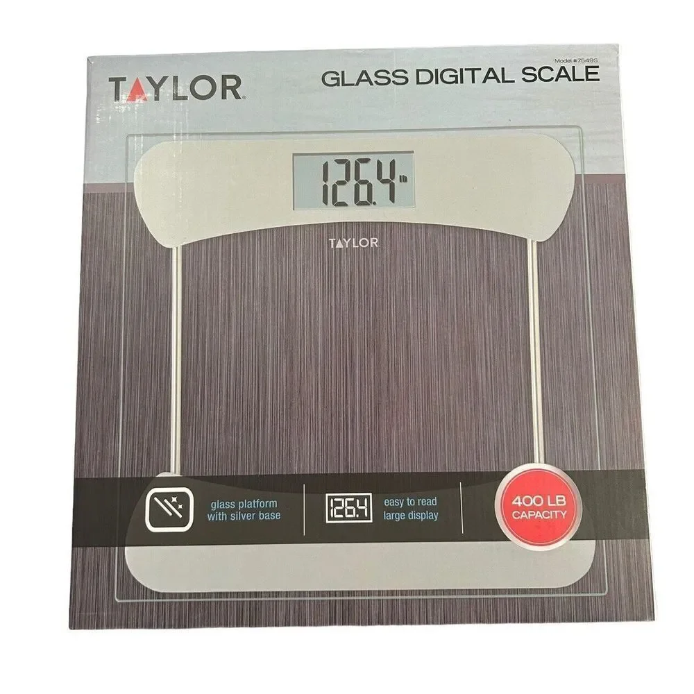 Taylor Digital Body Scale Large Tempered Glass 400 lb